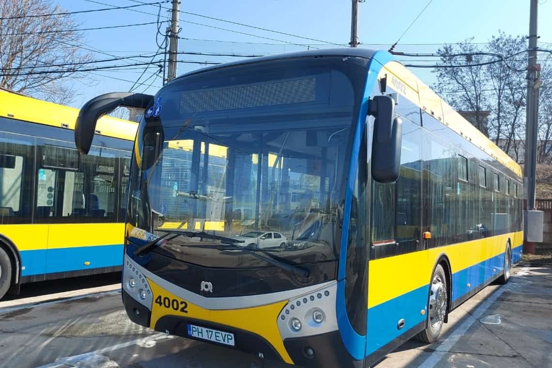 Intră în circulație autobuzele electrice în Ploiești, pe ruta traseului 2