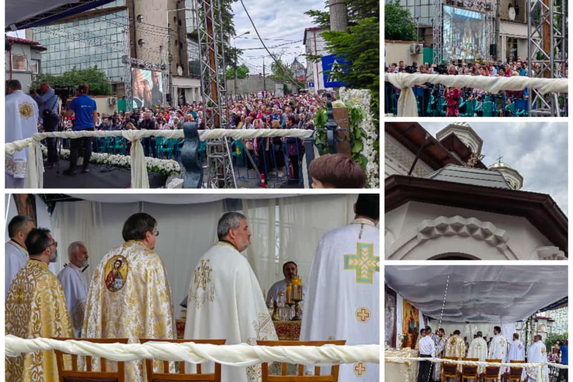 Mii de credincioși au participat la sărbătoarea târnosirii Bisericii Maica Precista din Ploiești