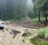 DN71, inundat din cauza ploii, la Sinaia