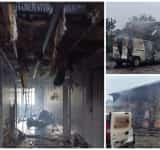 Incendiu URIAȘ în comuna Târgșoru Vechi. O casă, câteva anexe și o mașină au ars, noaptea trecută! 