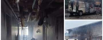 Incendiu URIAȘ în comuna Târgșoru Vechi. O casă, câteva anexe și o mașină au ars, noaptea trecută! 