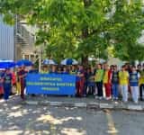Sindicaliștii din ”Solidaritatea Sanitară” Prahova au protestat în curtea spitalelor