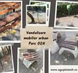 Vandalii au distrus mobilierul urban și în parcul OZN din Ploiești