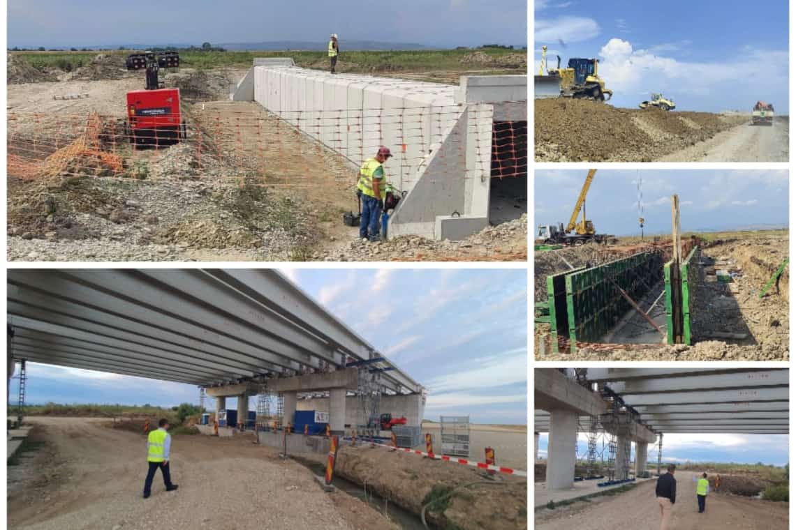 Noutăți de pe șantierul primului lot al autostrăzii Dumbrava - Buzău, din zona nodului cu A3