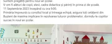 Un edil din Prahova se laudă că e pregătit pentru noul an școlar, dar scrie ”v-om” și pune virgulă între subiect și predicat!