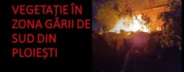 Trafic feroviar afectat de un incendiu, în zona Gării de Sud din Ploiești