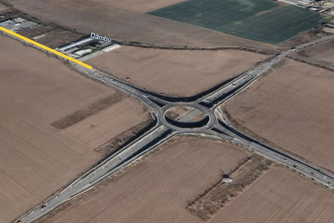 Proiect pentru extinderea la trei benzi a unui drum județean de la intrare în comuna Păulești, lângă giratoriul suspendat