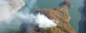 Incendiu de pădure la Barajul Paltinu! Pompierii intervin pentru localizarea flăcărilor - Video