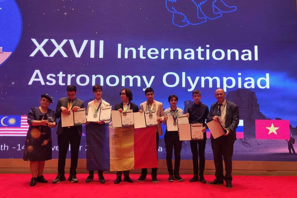 Cinci medalii pentru România, la Olimpiada Internațională de Astronomie: una de aur și câte două de argint și de bronz!