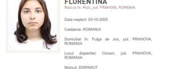 O tânără în vârstă de 18 ani, din comuna Fulga, dată dispărută de tatăl ei