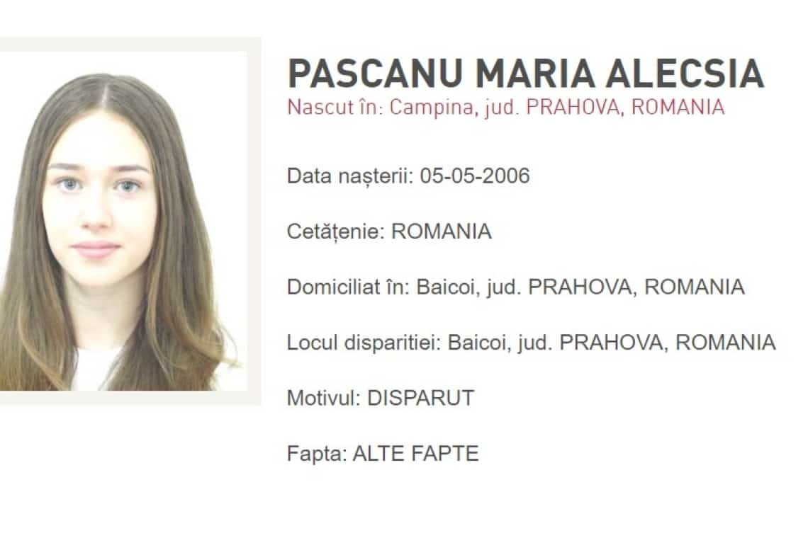 O femeie din Băicoi a apelat la ajutorul polițiștilor pentru a-și găsi fiica, o adolescentă în vârstă de 17 ani