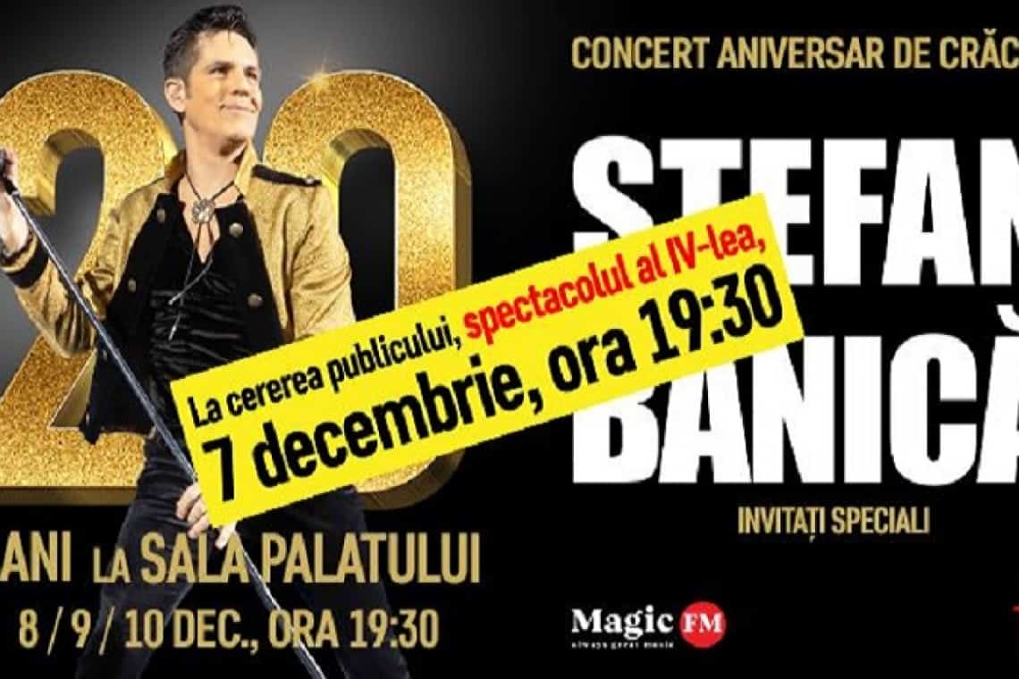 Ștefan Bănică - patru concerte de Crăciun, în această săptămână, la Sala Palatului!