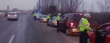 Acțiune a polițiștilor de la Rutieră, în zona comunei Brazi