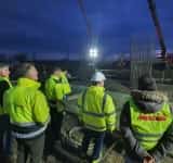 Vă vine să credeți? Pe lotul 1 Dumbrava - Mizil al Autostrăzii A7 se lucrează la lumina reflectoarelor și cu tunuri de căldură!