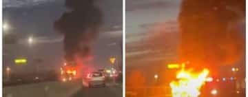 Pompierii au stabilit cauza incendiului care a distrus patru autoturisme, de pe platforma unui autocamion, la ieșire din Ploiești