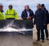 Ministrul Agriculturii, Florin Barbu, în vizită pe șantierul unei ferme de reproducție a porcilor, în comuna prahoveană Baba Ana
