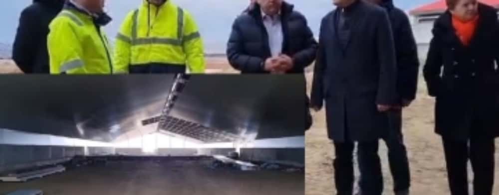 Ministrul Agriculturii, Florin Barbu, în vizită pe șantierul unei ferme de reproducție a porcilor, în comuna prahoveană Baba Ana