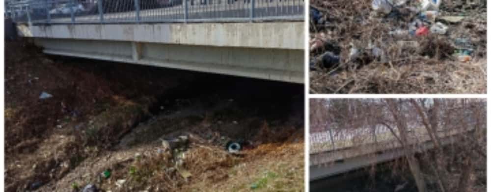 Ploiești/ Albia secată a pârâului Dâmbu a ajuns ghenă de gunoi, în imediata apropiere a unui important centru comercial al orașului
