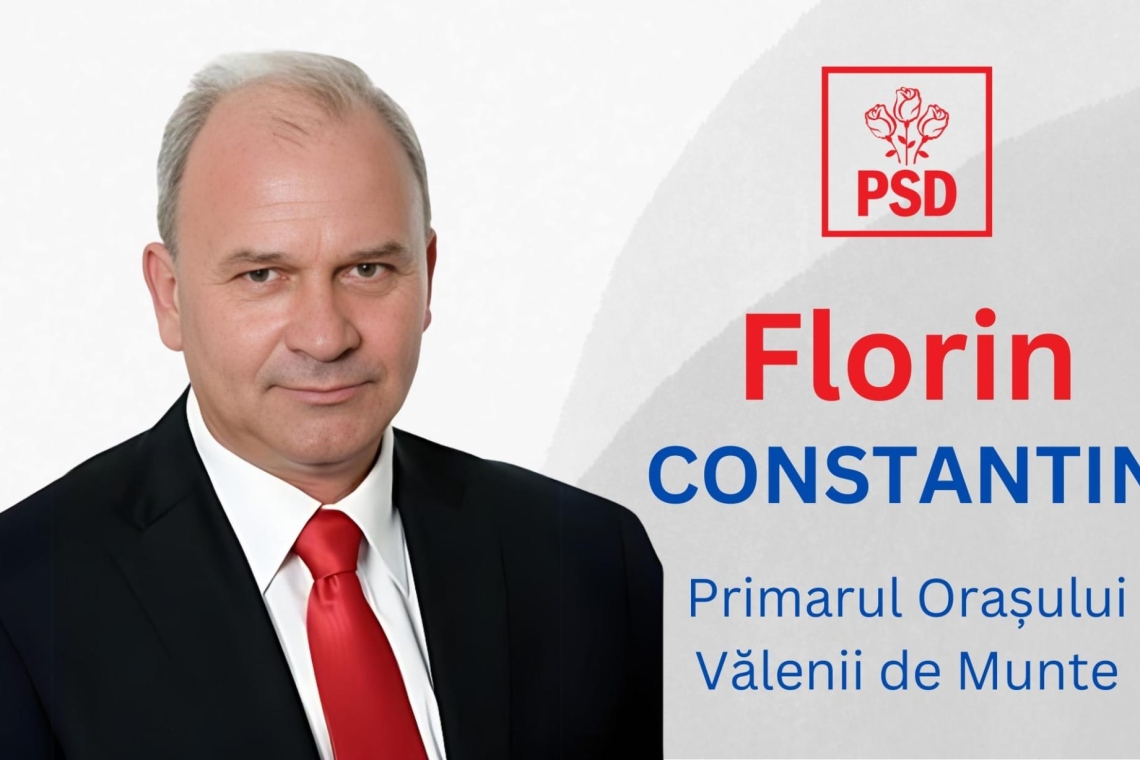 Primarul orașului Vălenii de Munte, Florin Constantin, candidează pentru un nou mandat din partea PSD