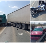 Cum s-a produs accidentul în lanț de pe DN1A, din zona Blejoi, soldat cu doi răniți