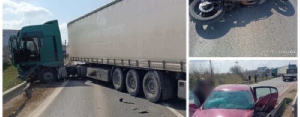 Cum s-a produs accidentul în lanț de pe DN1A, din zona Blejoi, soldat cu doi răniți