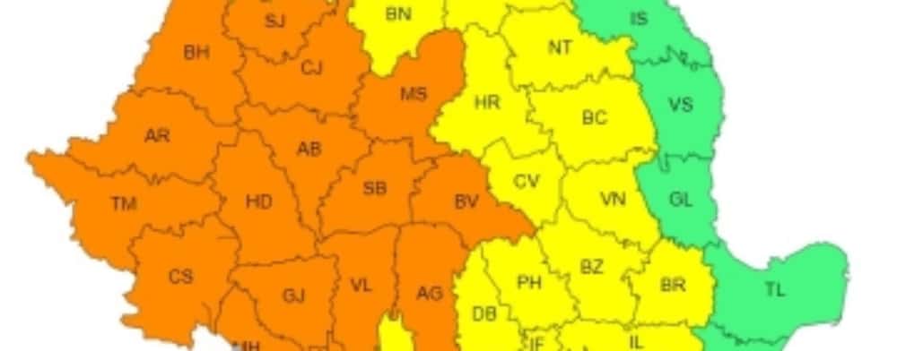 Cod ROȘU de vijelii puternice în trei județe din țară! Prahova este sub COD GALBEN până marți dimineață