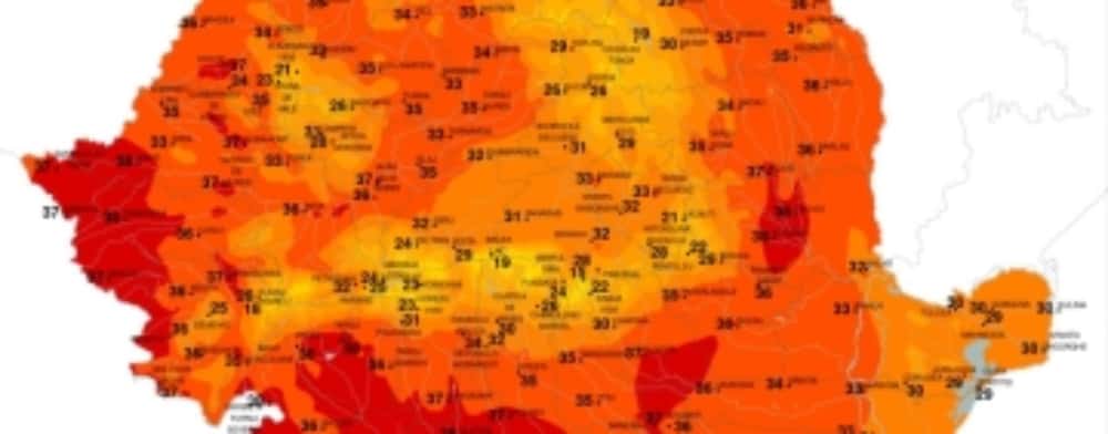 Temperatură caniculară în Ploiești, duminică seară, la ora 20:00