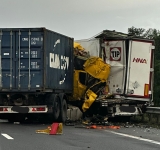 Două TIR-uri, implicate într-un accident rutier pe autostrada București-Ploiești. Trafic restricționat pe sensul spre București