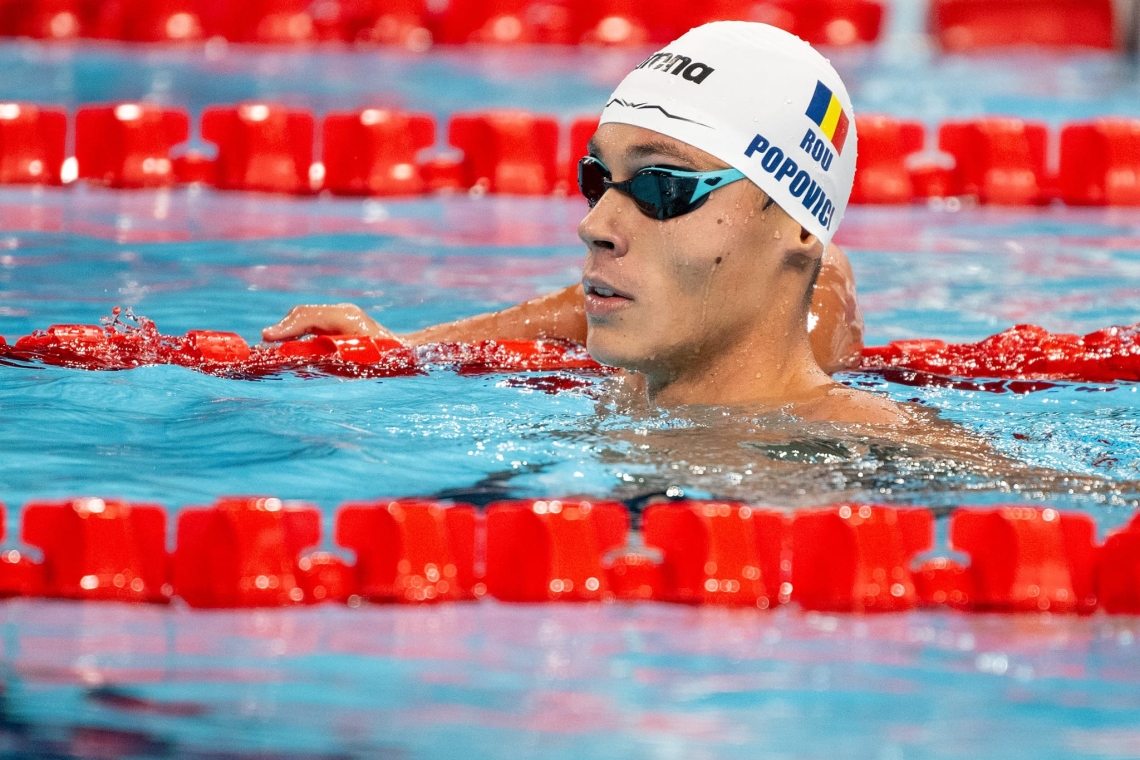 David Popovici s-a calificat de pe primul loc în semifinale, la proba de 200 m liber, la Jocurile Olimpice de la Paris