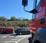 Un autoturism s-a răsturnat pe o parte, în urma unui accident produs pe DN1, în zona Florești. Cinci persoane implicate în evenimentul rutier