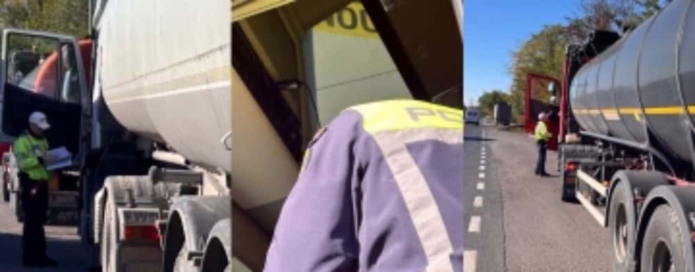 Transportatorii de mărfuri periculoase, în atenția polițiștilor prahoveni de la Rutieră. Controale pe două drumuri naționale din Prahova