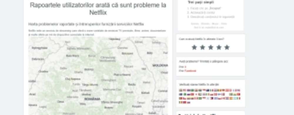 Netflix nu funcționează în mai multe zone ale României, miercuri seară