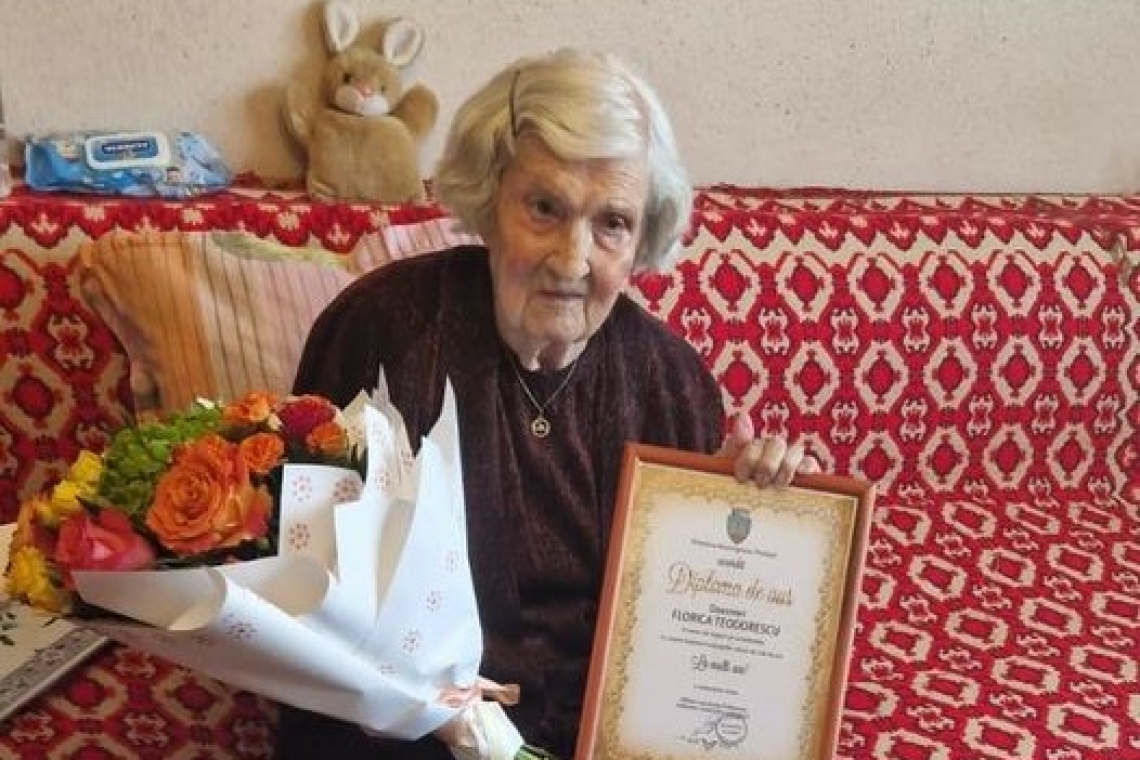 Ploieșteanca Florica Teodorescu împlinește astăzi 100 de ani! La mulți ani, stimată doamnă!