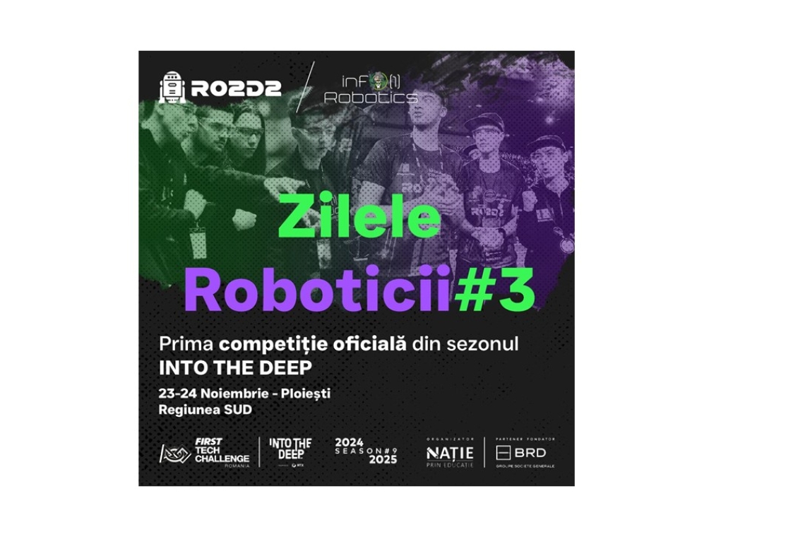 Cel mai mare festival de robotică, organizat în acest weekend, la Ploiești, de echipele de robotică infO(1)Robotics de la Colegiul Național “Ion Luca Caragiale” și Ro2D2 de la Colegiul Național “Mihai Viteazul”