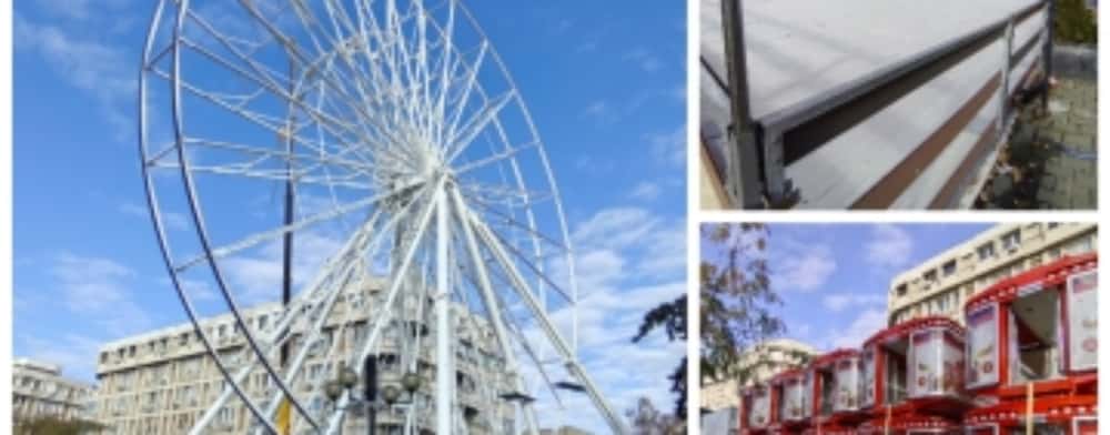 Roata panoramică înaltă de 33 de metri, din centrul Ploieștiului, va avea 24 de gondole
