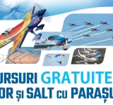 Începe anul ”în aer!” Cursuri gratuite de zbor și parașutism, pentru tineri, la Aerodromul ”Gheorghe Bănciulescu” de la Strejnicu