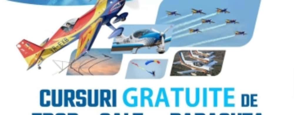 Începe anul ”în aer!” Cursuri gratuite de zbor și parașutism, pentru tineri, la Aerodromul ”Gheorghe Bănciulescu” de la Strejnicu