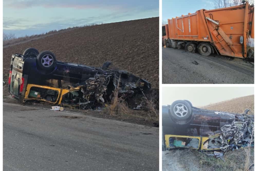 Tinosu/ Cinci oameni au ajuns la spital, după coliziunea violentă dintre un autoturism și o autospecială de gunoi