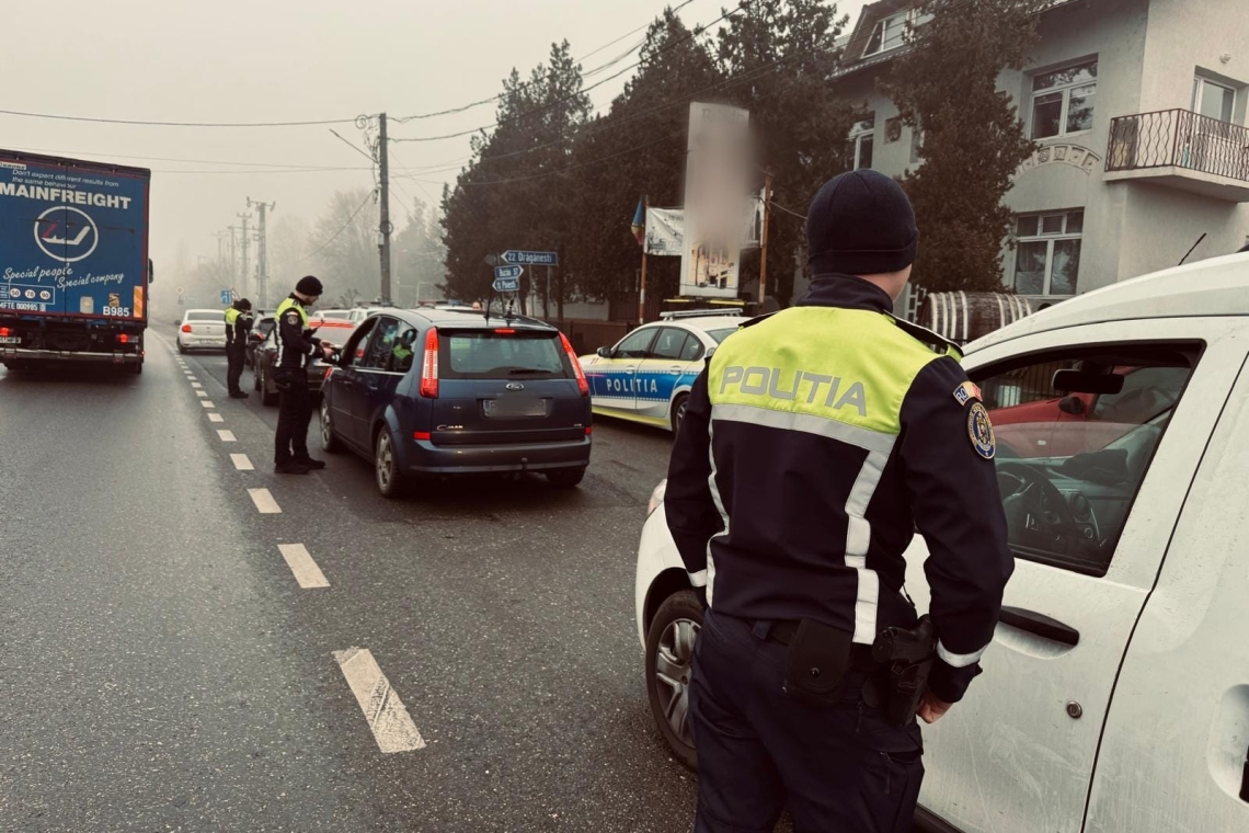 Controale ale polițiștilor de la Rutieră și inspectorilor RAR, pe DN1B 