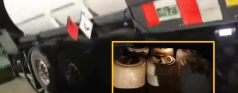 Bărbat prins de jandarmi în timp ce ”descărca” motorină dintr-o cisternă, în comuna Brazi