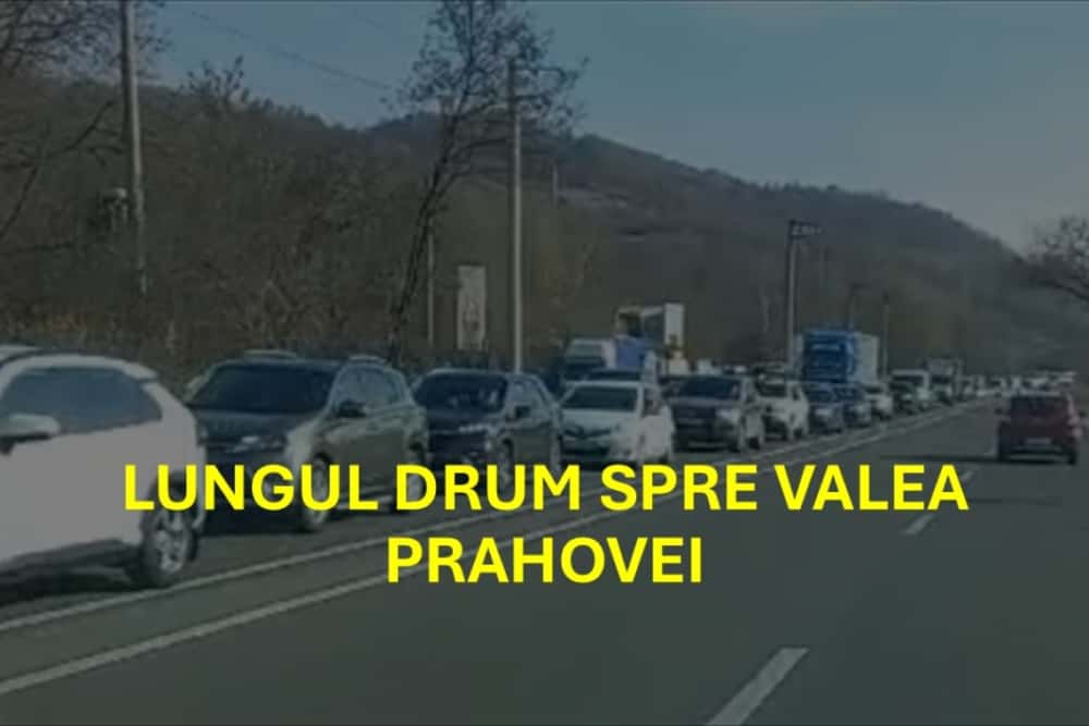 Dacă e vineri, e blocaj pe DN1! Coloane kilometrice spre Valea Prahovei, înainte de vacanța ”de schi” a elevilor prahoveni