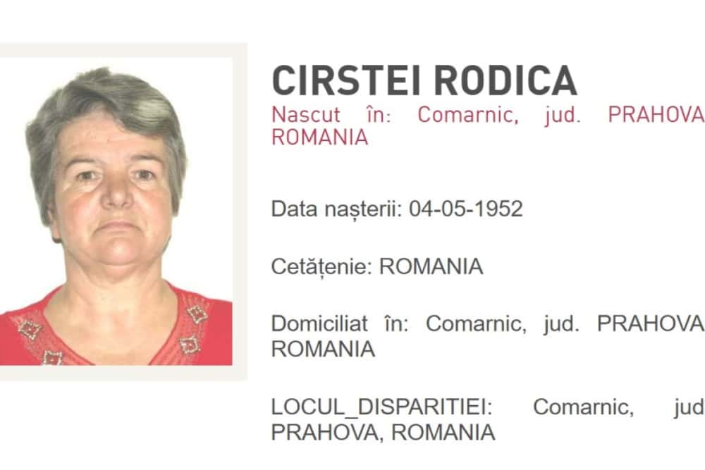 UPDATE/ Femeie din Comarnic, dispărută de ieri dimineață. Fiica acesteia a apelat la ajutorul Poliției pentru a o găsi