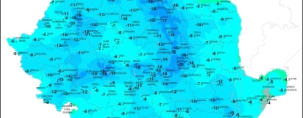 Vine gerul! Minus 12 grade la Ploiești, înregistrate la ora 08.00