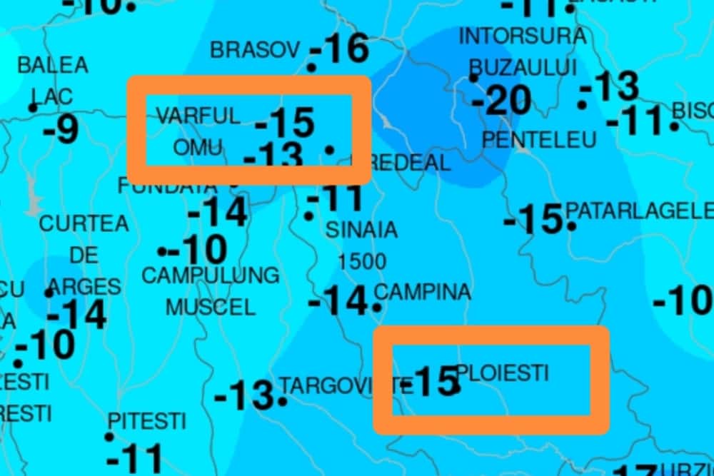 Duminică, cea mai geroasă dimineață din această iarnă, la Ploiești