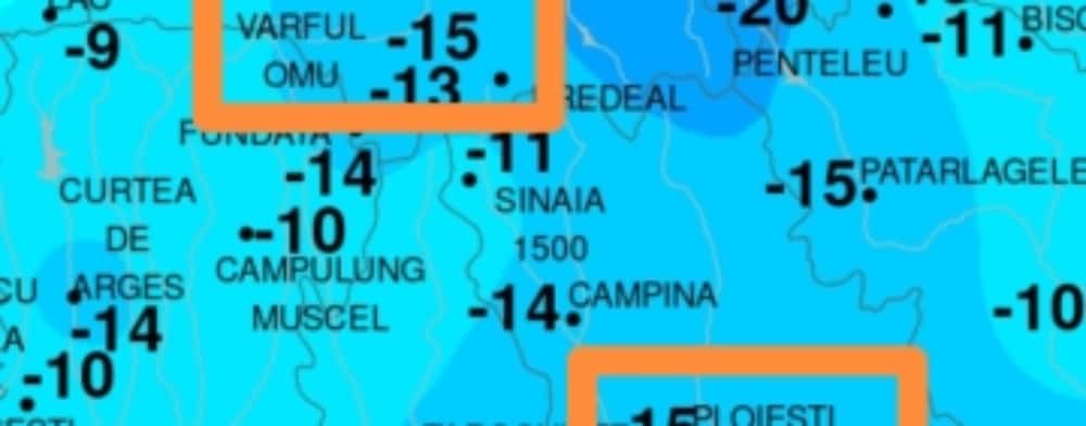 Duminică, cea mai geroasă dimineață din această iarnă, la Ploiești