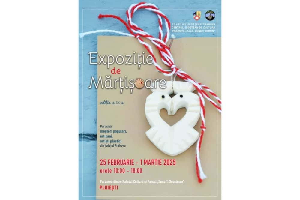 Expoziție de mărțișoare tradiționale unicat, în centrul Ploieștiului