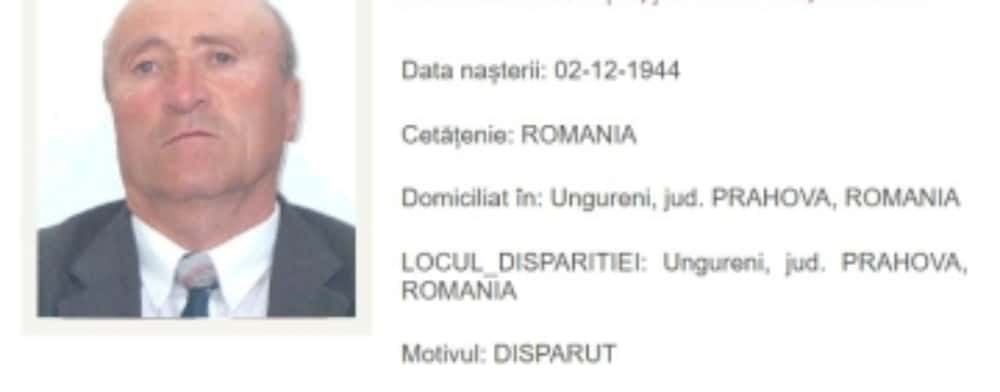 Un bătrân de 80 de ani, din Vadu Săpat, a fost dat dispărut. Familia îl caută cu ajutorul Poliției