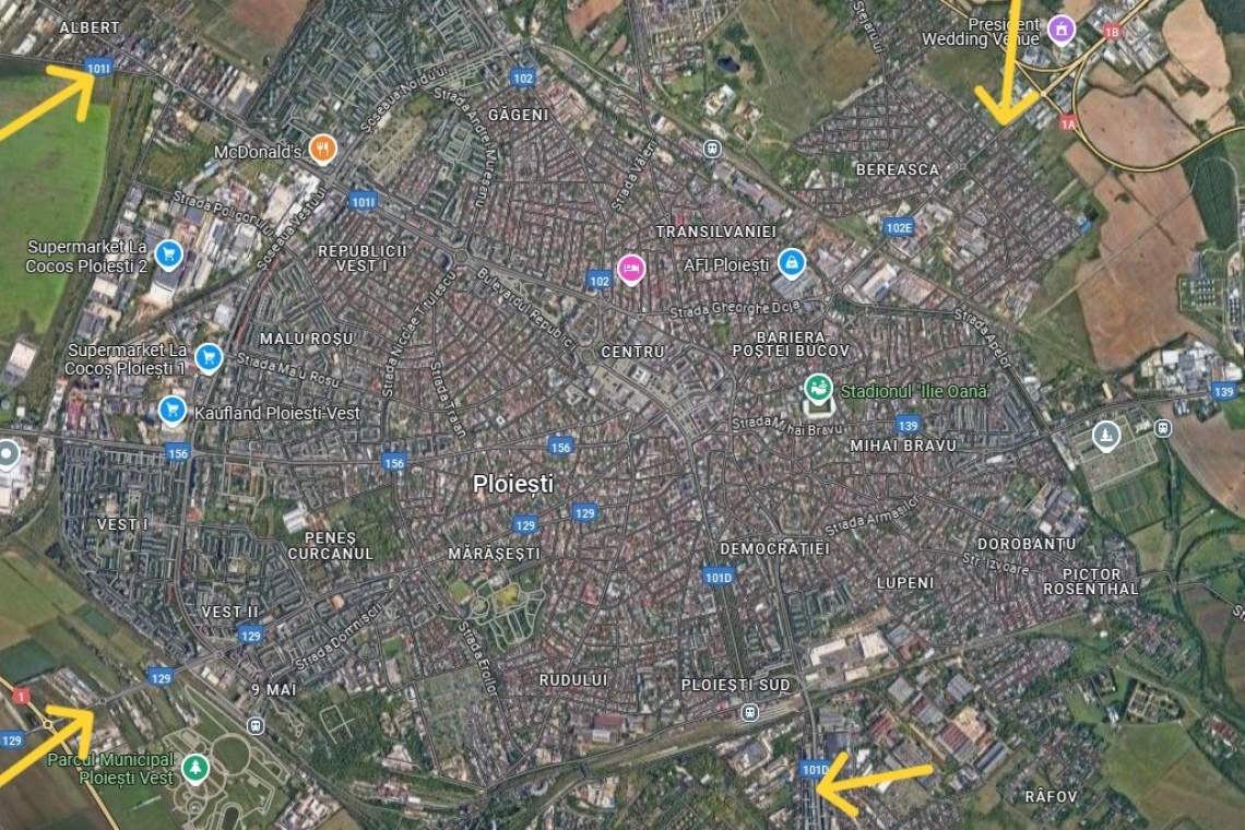 Consiliul Județean va prelua în administrare, pentru reparații și modernizare, patru ieșiri din Ploiești aflate pe drumuri județene