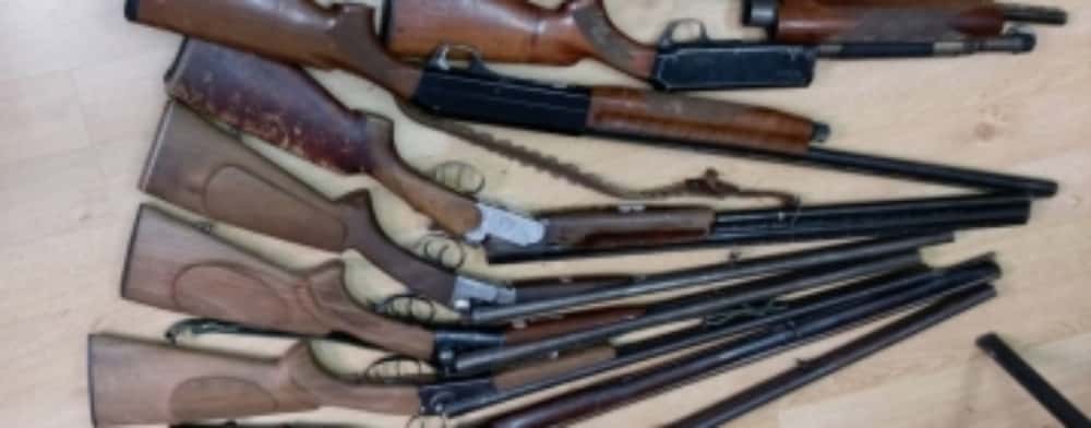 Zeci de arme și mii de cartușe, confiscate de polițiștii prahoveni