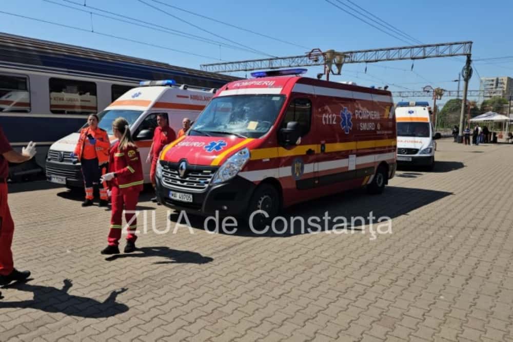 Coliziune între două trenuri de călători, în Constanța. S-a activat Planul Roșu de intervenție